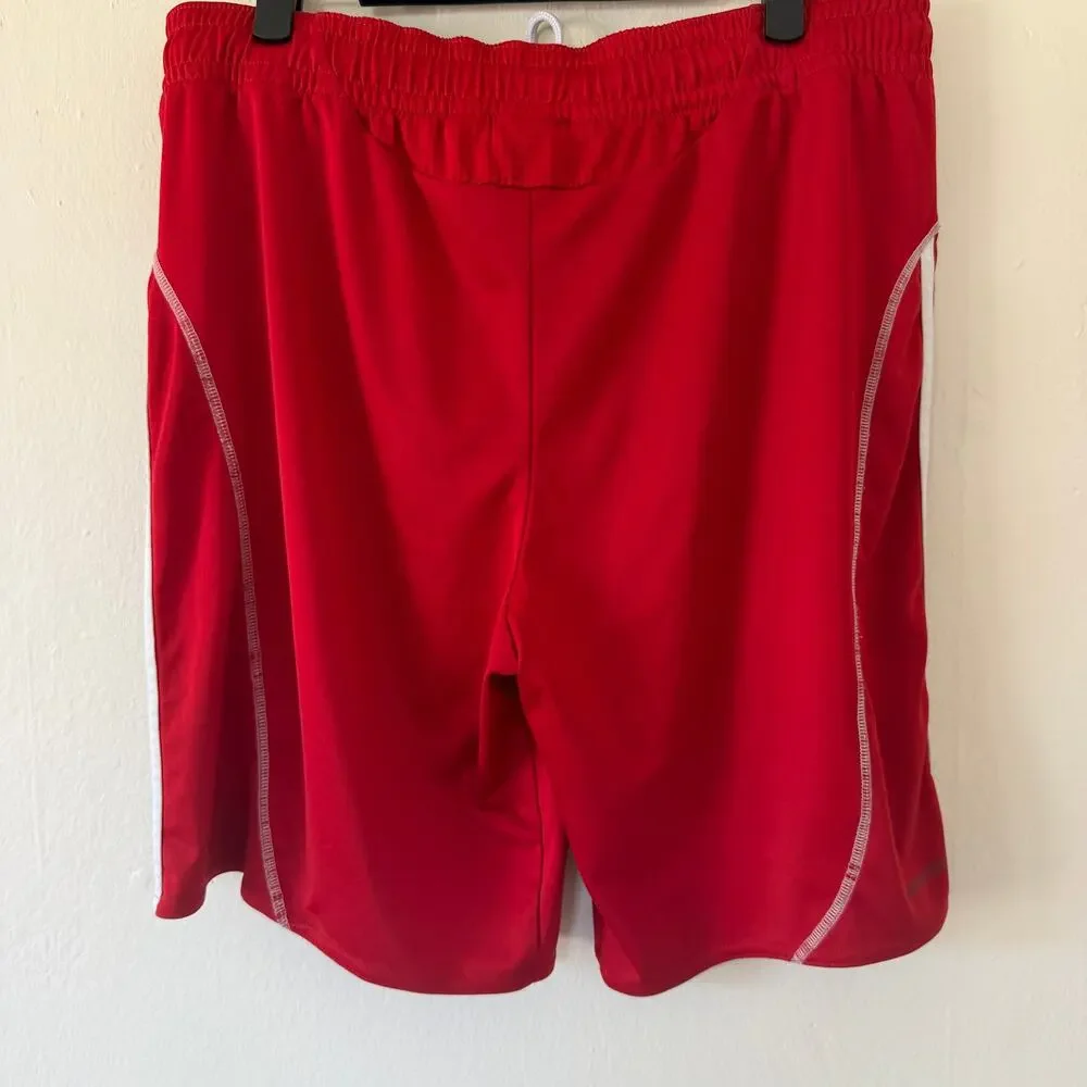 Red Adidas shorts